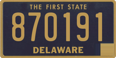 DE license plate 870191
