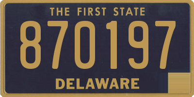 DE license plate 870197