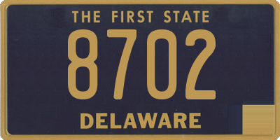 DE license plate 8702