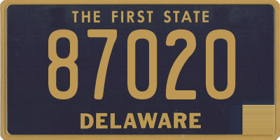 DE license plate 87020