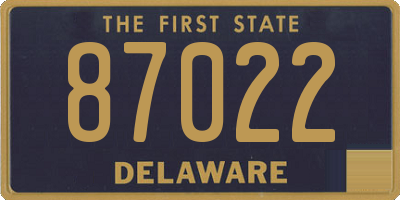 DE license plate 87022
