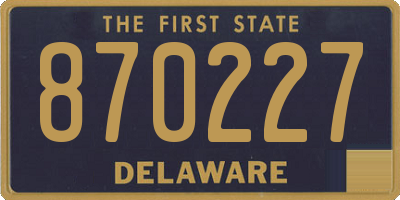 DE license plate 870227