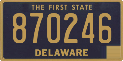 DE license plate 870246