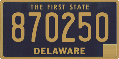 DE license plate 870250