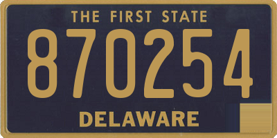 DE license plate 870254