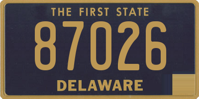 DE license plate 87026