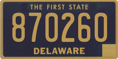 DE license plate 870260