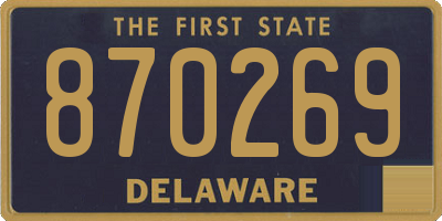 DE license plate 870269