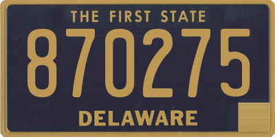 DE license plate 870275