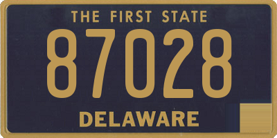 DE license plate 87028