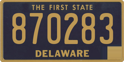 DE license plate 870283