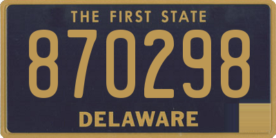 DE license plate 870298