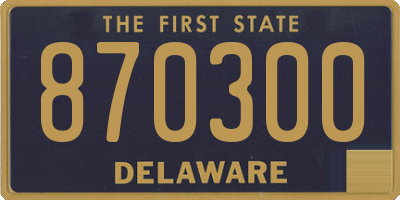 DE license plate 870300