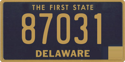 DE license plate 87031