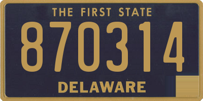 DE license plate 870314