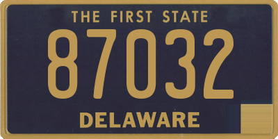 DE license plate 87032
