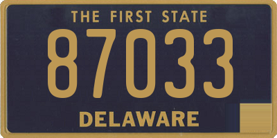 DE license plate 87033