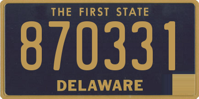DE license plate 870331