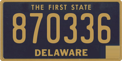 DE license plate 870336