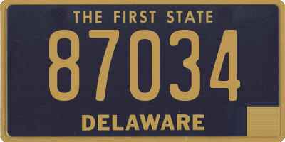 DE license plate 87034