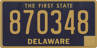 DE license plate 870348