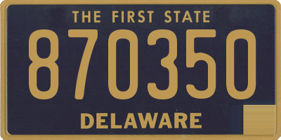 DE license plate 870350