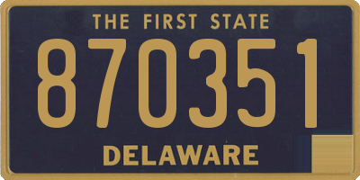 DE license plate 870351