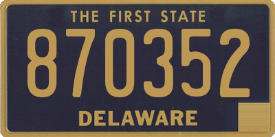 DE license plate 870352