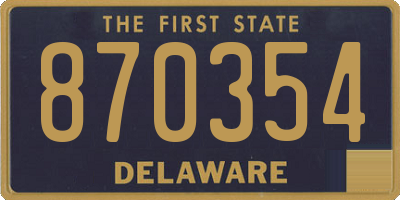DE license plate 870354