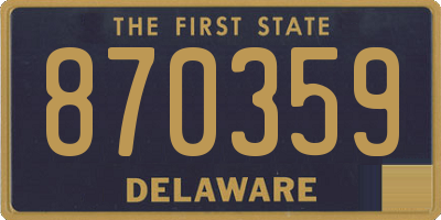 DE license plate 870359