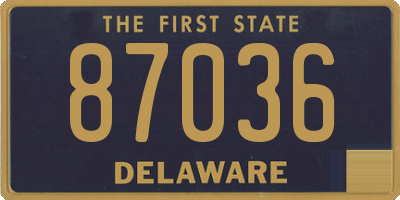 DE license plate 87036