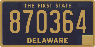 DE license plate 870364