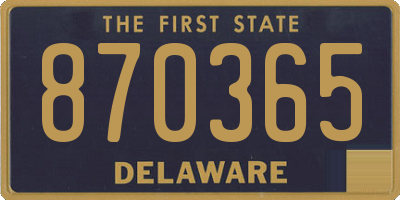 DE license plate 870365