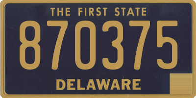DE license plate 870375