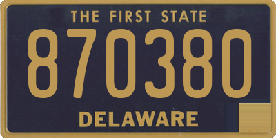 DE license plate 870380