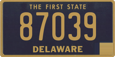 DE license plate 87039
