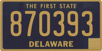 DE license plate 870393