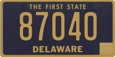 DE license plate 87040