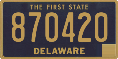 DE license plate 870420