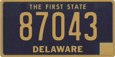 DE license plate 87043