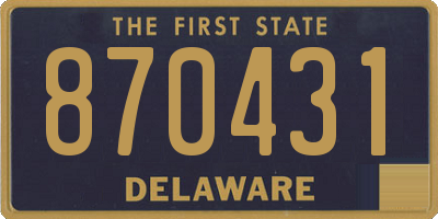 DE license plate 870431