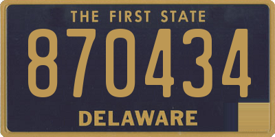 DE license plate 870434