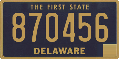 DE license plate 870456