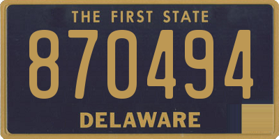 DE license plate 870494