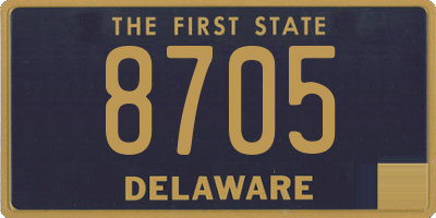 DE license plate 8705