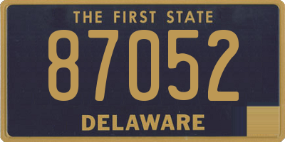 DE license plate 87052