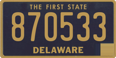 DE license plate 870533
