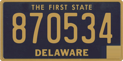 DE license plate 870534