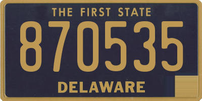 DE license plate 870535