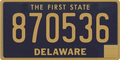 DE license plate 870536
